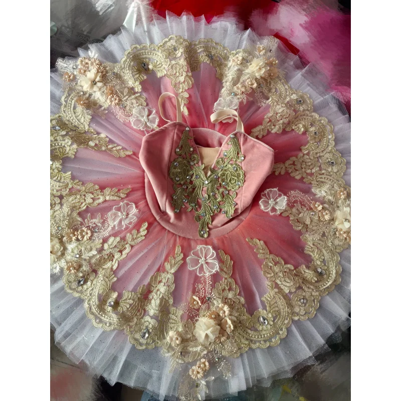 

Pink Professional Ballet Tutu Adults Child Ballerina Dress Kids Toddler Girl Clothes Pancake Tutu Halloween Costumes For Women