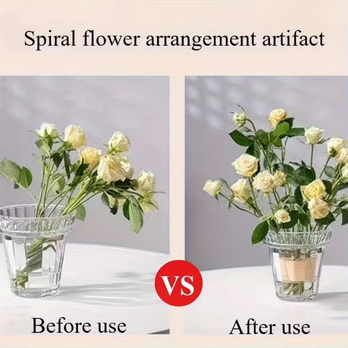 2Pcs Multi-Hole Floral Stem Holder Set, Fits Most Vase Sizes, Works for Fresh & Artificial Roses, Ideal for Flower Arrangements - view 4