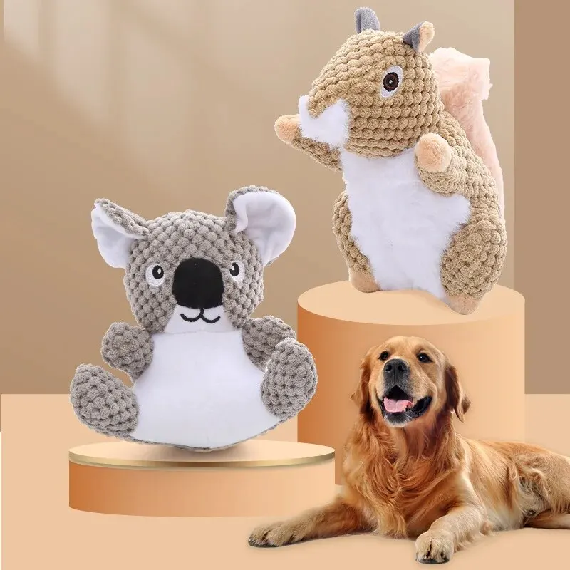 Jouet drôle en peluche SLaura rel Koala pour petits et grands chiens, grinçant, coule, degré de morsure, accessoires pour animaux de compagnie, fournitures