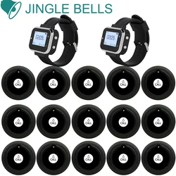 Fast Delivery 15 Calling Buttons 2 Waiter Watch Pager Receiver Wireless Service Call Bells Restaurant Guest Calling Systems