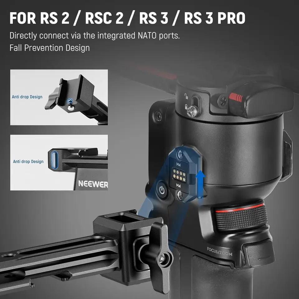 NEEWER デュアルハンドグリップ DJI RS4 RS4 Pro RS3 RS3 Pro RS2 RSC2