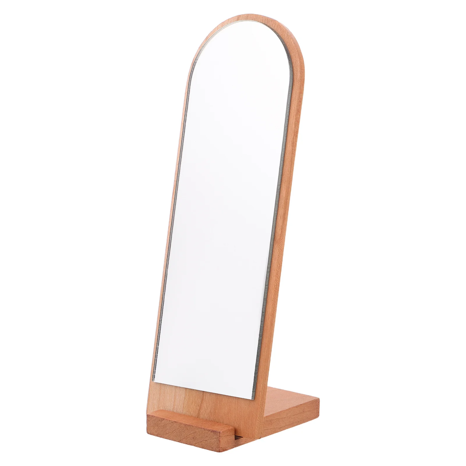 

Mini Full Length Mirror For Dollhouse Wood Standing Bedroom Entrance Hall Natural Wooden Texture Miniature Furniture Pretend