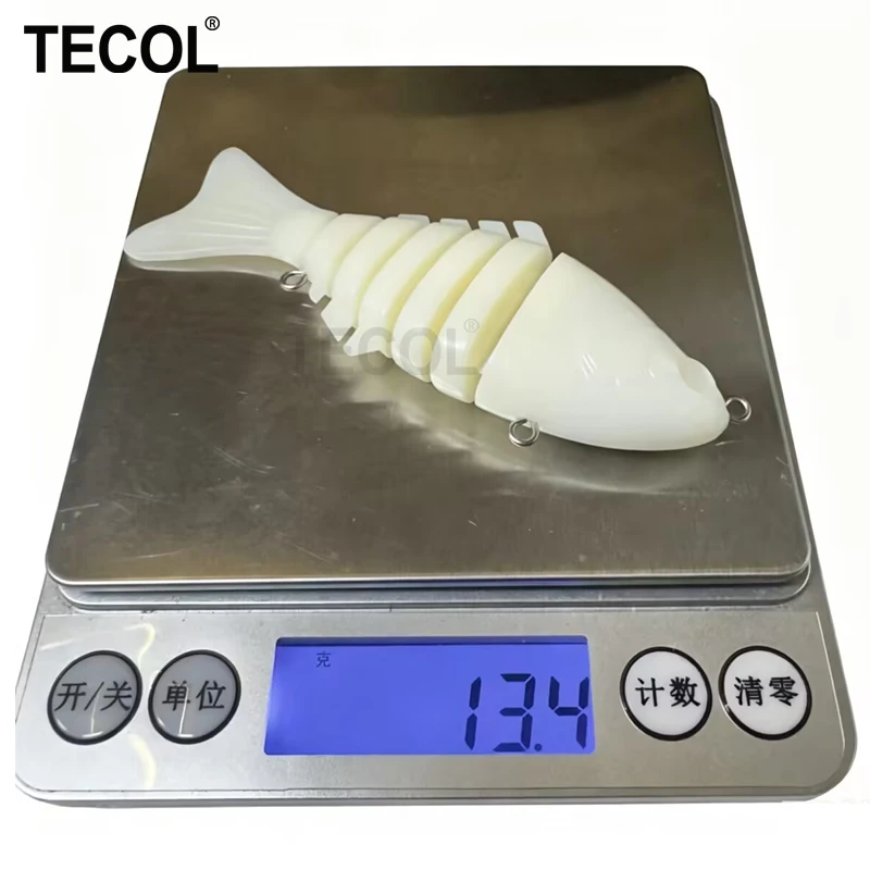 TECOL Multi Jointed Lure 13.4G 96MM 7 Segmented Swimbait Blanks Wobbler Fishing Lure for Bass Trout Crappie Walleye Pike