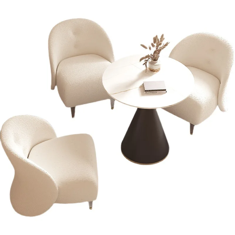 

Light luxury Internet celebrity fabric modern simple small apartment sofa beauty salon living room dining room card seat clothin