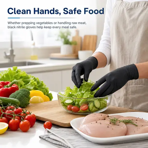 Nitrile Gloves Disposable Black 100PCS,Heavy Duty Work Gloves for Kitchen,Cleaning,Workshop-A Practical Valentine's DayEssential