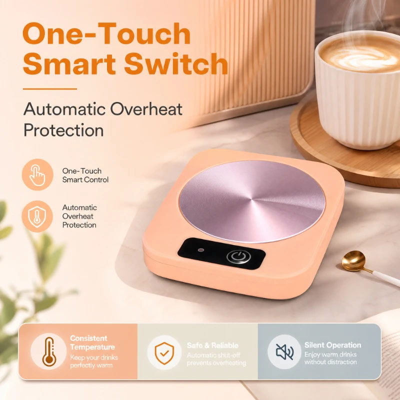 Smart 55°C Mug Warmer Electric Cup Heating Pad Desktop Coffee Tea Milk Constant Temperature Coaster Office Home image 5