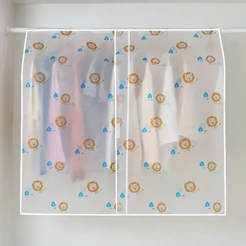 1 पीस घरेलू कपड़ों का धूल-प्रूफ कवर पारभासी धूल-प्रूफ कपड़ों का कवर अलमारी स्टोरेज सूट हैंगिंग बैग धूल-प्रूफ बैग 6 best sales कपड़े धूल कवर - №6