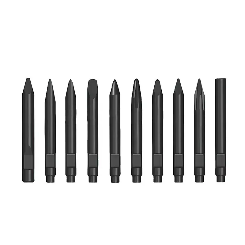 KB300 KB350 KB400 Hydraulic Breaker Chisels 68mm 75mm 85mm Montabert Tools Drill Rod 40CrMo Steel
