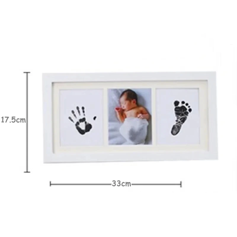 Newborn Memorial Ink Hand Foot Print Photo Frame Baby DIY Handprint Footprint Picture Frame Growing Souvenir Items Paw Print Pad