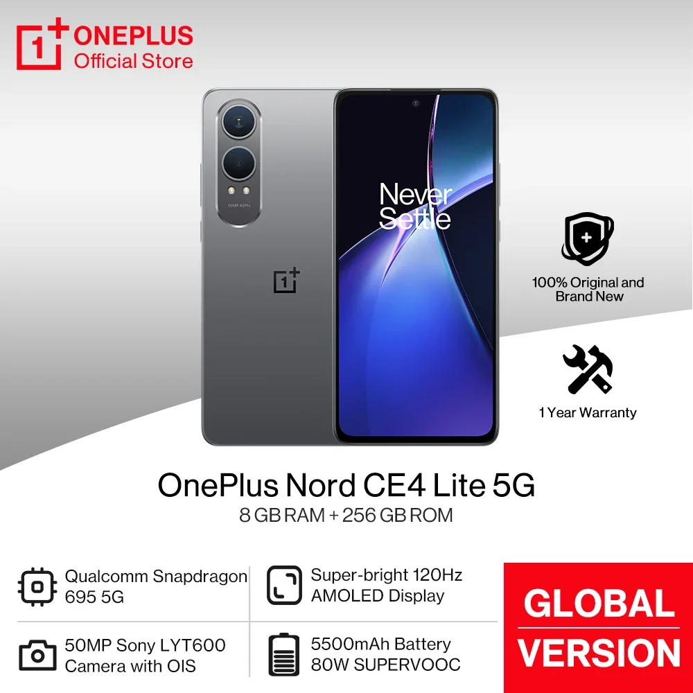 كاميرا OnePlus Nord CE 4 Lite CE4 الإصدار العالمي بطارية 5500 مللي أمبير في الساعة 80 وات SUPERVOOC 50 ميجابكسل SONY OIS شاشة AMOLED 120 هرتز #1
