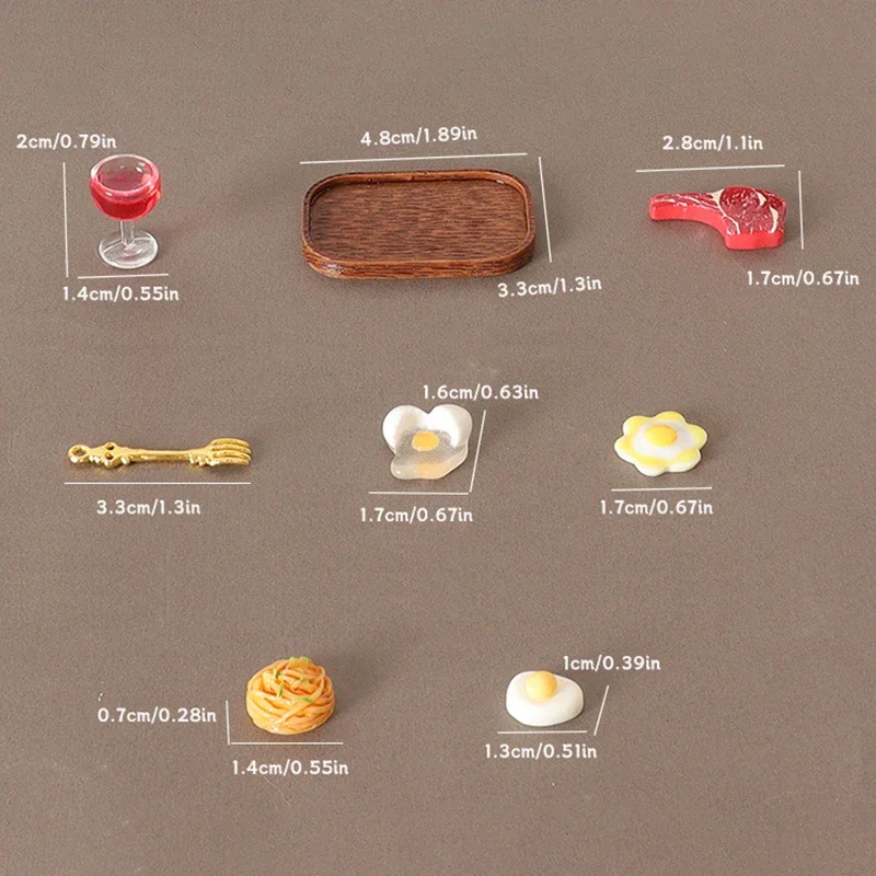 1 conjunto de casa de bonecas simulado bife vidro vinho tinto macarrão kit modelo casa de bonecas cozinha comida decoração brinquedo casa bonecas accessoreis
