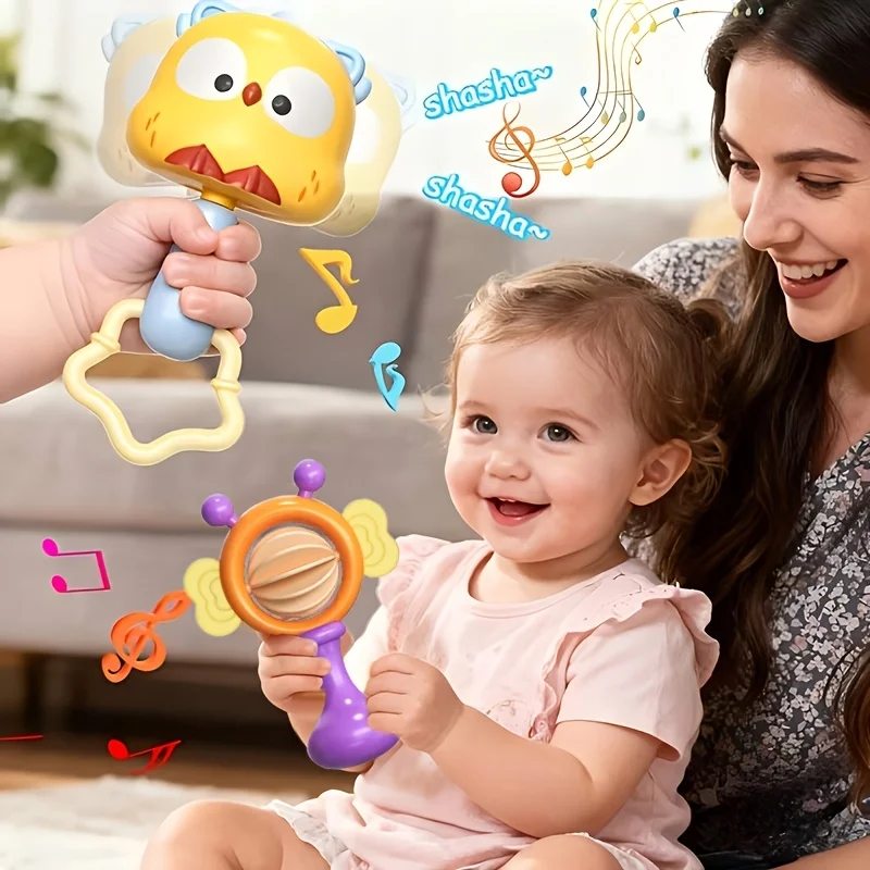 Babyrammelaar klinkend speelgoed |   Duurzaam ABS-materiaal |   Verbetert de fijne motoriek |   Ideaal voor Kerstmis, Halloween, Verjaardagen