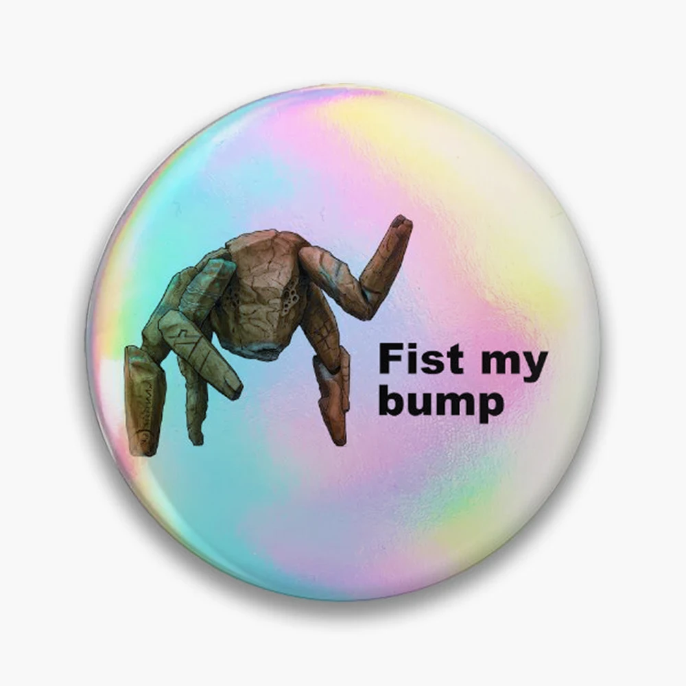 Project Hail Mary - Rocky - Fist My Bump |  Pin Holographic Star Heart Pin Brooches Laminated Button Fashion Accessory
