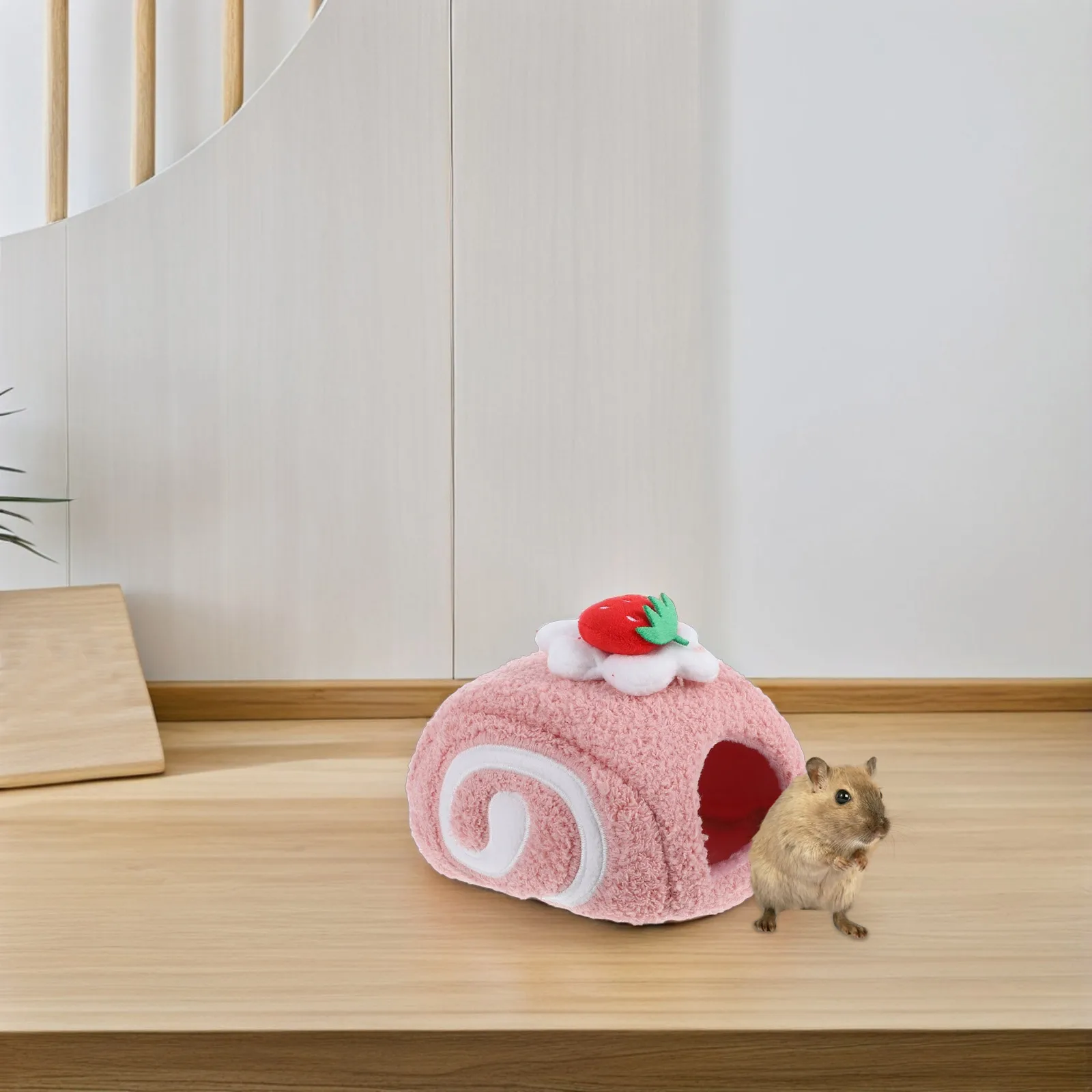 

Hamster Cotton Nest Hamburger Hideout Foraging Bed Hammock Cartoon Chinchilla Cage Cave House Accessories