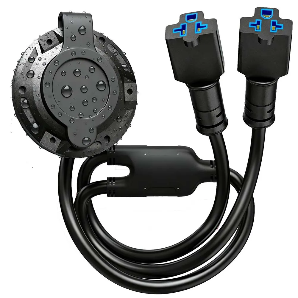 T-Blade Adapter 20A 125V Inlet Plastic Housing Direct Replacement Easy Installation Single Piece Unit Material Plastic