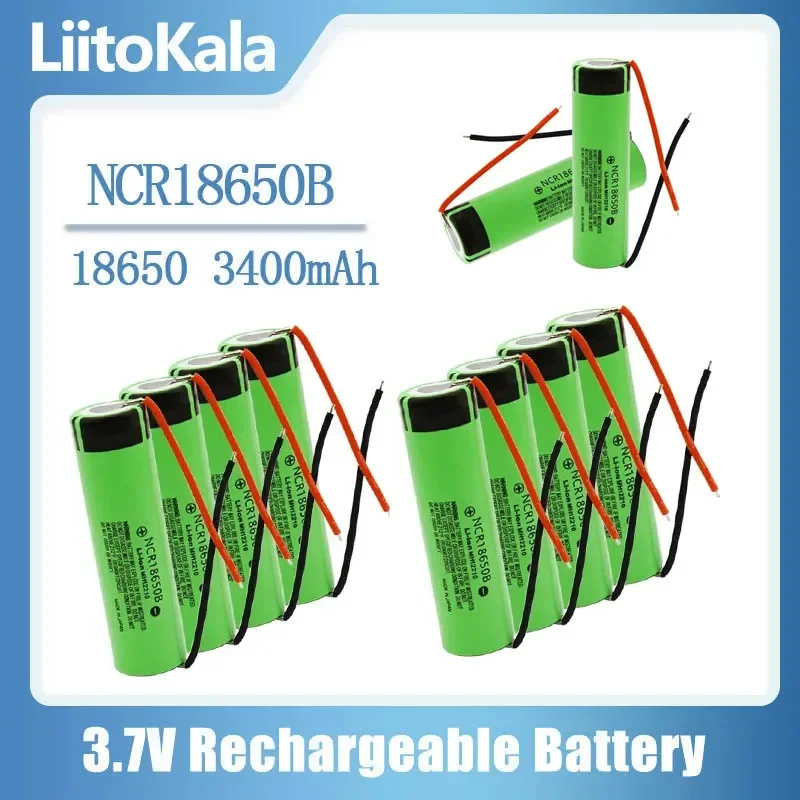 NCR18650B New Original 18650 Battery 3.7V 3400mah 18650 Lithium Rechargeable Battery Welding Nickel Sheet Batteries