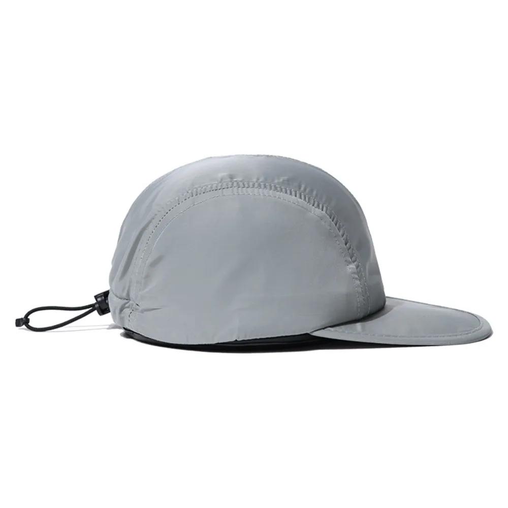 

Fashion Drawstring Design Baseball Cap Quick-drying Adjustable Sunshade Cap Camping Hat Flat-brimmed Snapback Hats Sports Hat