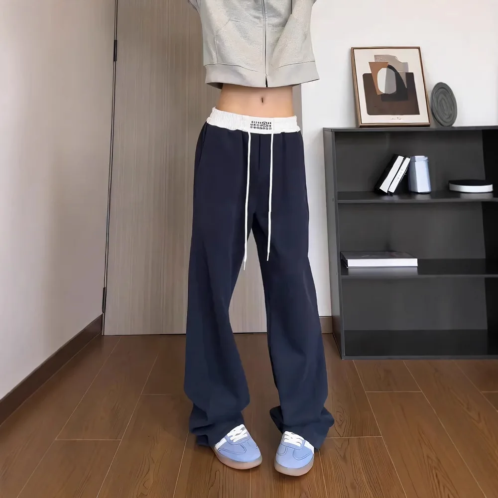 Pantalones de baile de Jazz caídos de estilo americano con diseño de hoz, pantalones deportivos, pantalones casuales transpirables de secado rápido, pantalones para correr