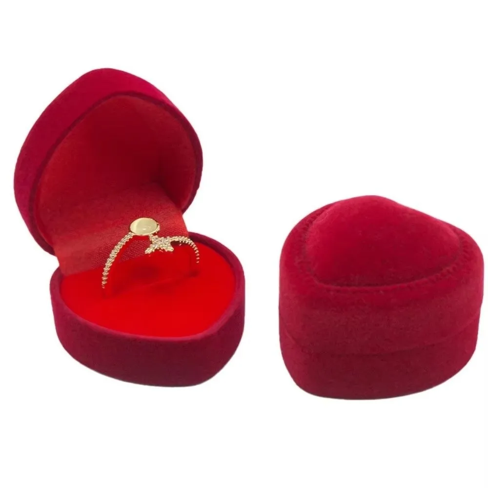 Earring Packaging Box Velvet Valentine'S Day Gift Box Jewelry Display Case Luxurious Jewelry Box For Wedding Anniversary