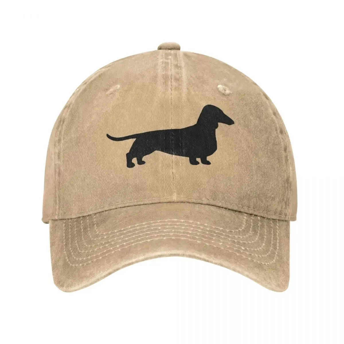 Teckel Weiner Hond Baseball Cap Vintage Distressed Washed Heren Dames Outdoor