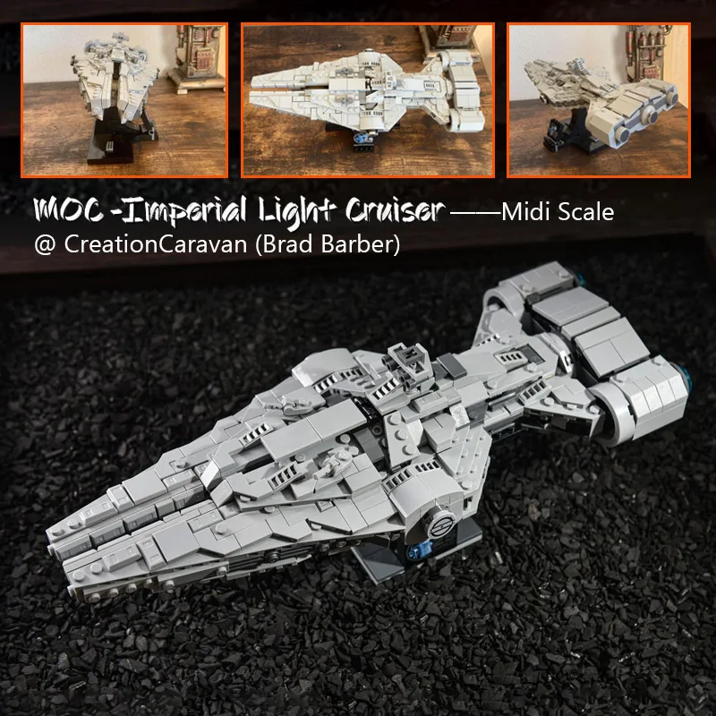 

НОВЫЙ 654 шт. MOC Space Imperial Light Cruiser Midi версия строительные блоки модель творческий эксперт кирпичи DIY сборка игрушки подарки