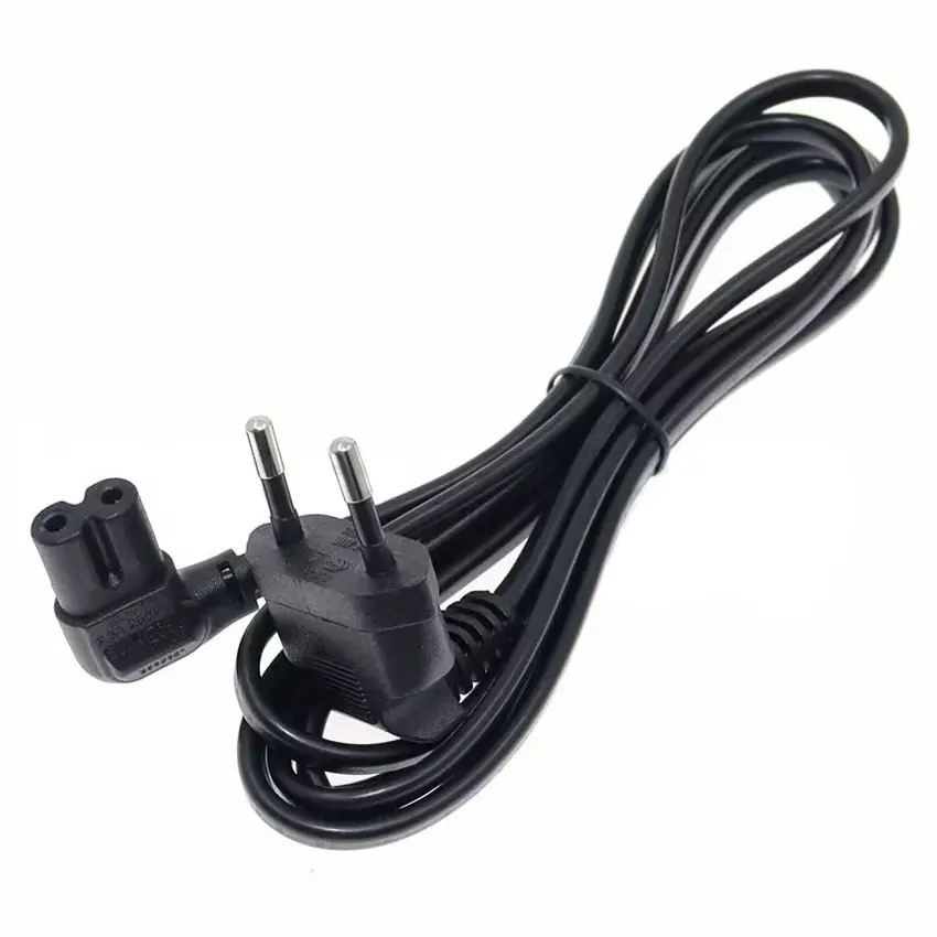 C7 90 Degree Angle AC Power Cord for Samsung Philips Sony LED TV EU Schuko CEE7/16 to IEC C7 Power Lead Adapter Cable VDE Cord