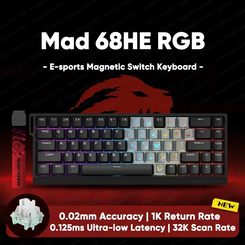 MADLIONS MAD60 MAD68 series Magnetic Switch Mechanical Keyboard Wired 60% 68% Gaming Keyboards Rapid Trigger Rgb Custom Keyboard