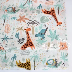 Colors Animal Print Patchwork Cloth for Quilting Baby Cribs, Cotton Fabric, Rainbow, Patchwork, Cushions, Dress, Sewing, DIY