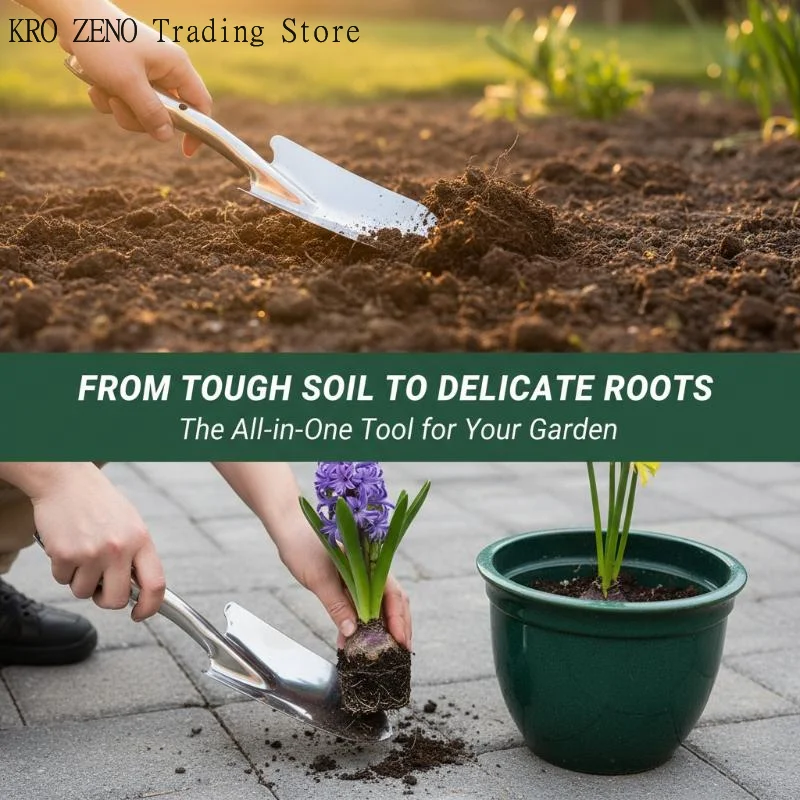 Stainless Steel Small Shovel for Enthusiastic Gardeners Perfect for Flower Potting and Plant Care