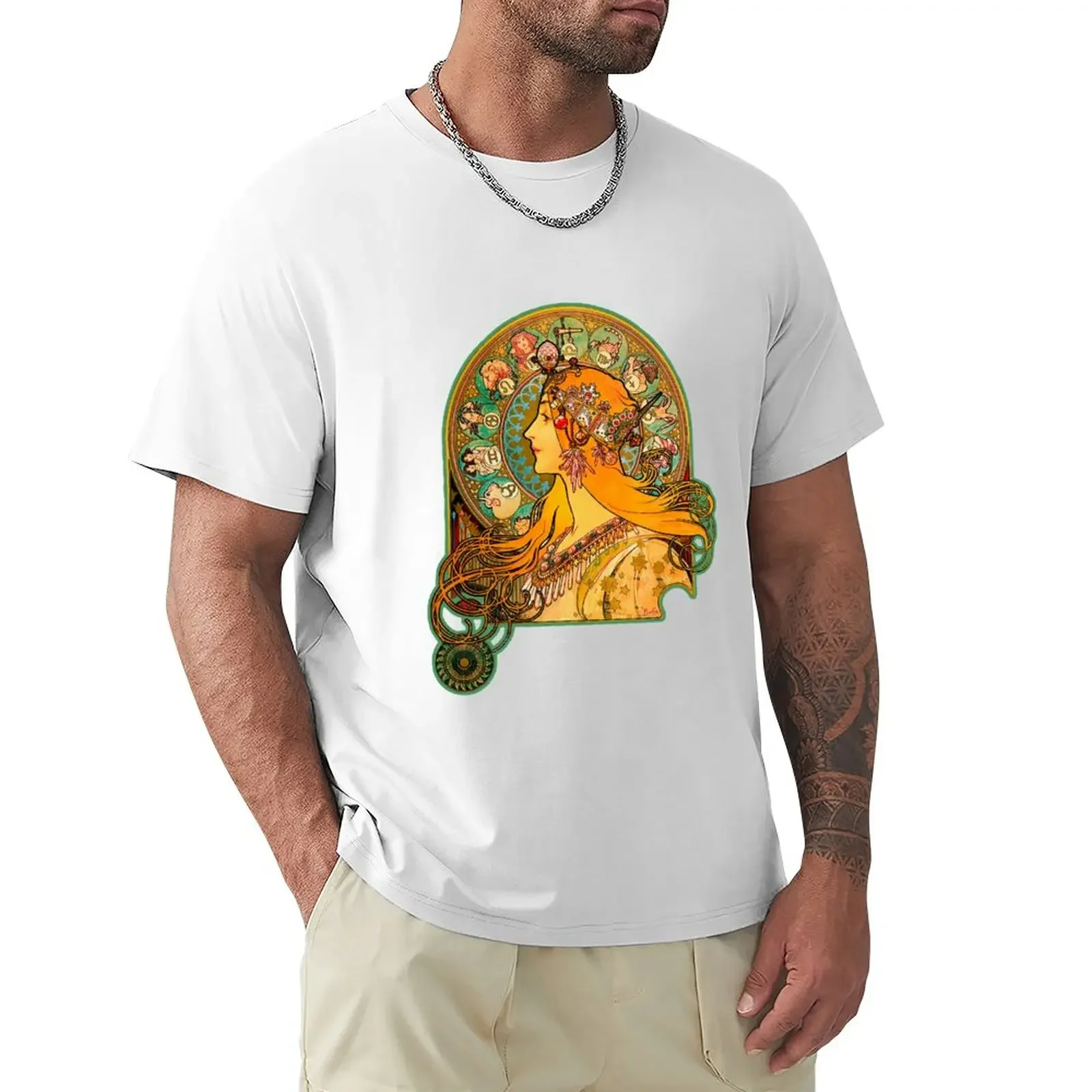 HD Zodiac, (1896) - Alphonse Mucha T-Shirt boys whites sublime hippie clothes men clothing