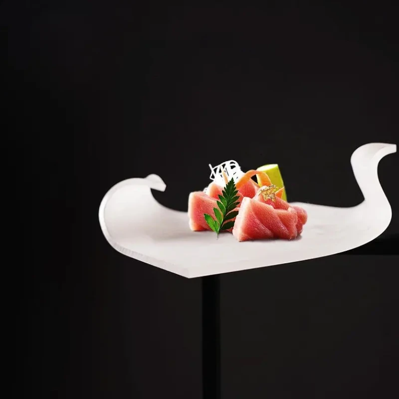 

Acrylic Plate - Sushi & Dessert Plates with Cake Pan, Western Dinner Plates & Snack Tray for Fruit Dish and Stylish Tableware Us