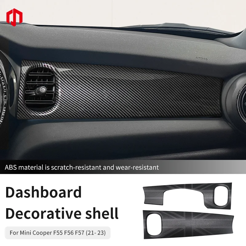 

Car Dashboard Decorative Shell Leather Sticker For Mini Cooper F55 F56 F57 2021-2023 Car Styling Accessories Only Left handdrive