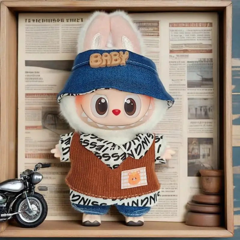 

Одежда для 17 см, аксессуары для одежды Labubu, Корея Kpop Exo Labubu Idol V1 V2, комбинезон, комплект одежды, подарочная поясная сумка