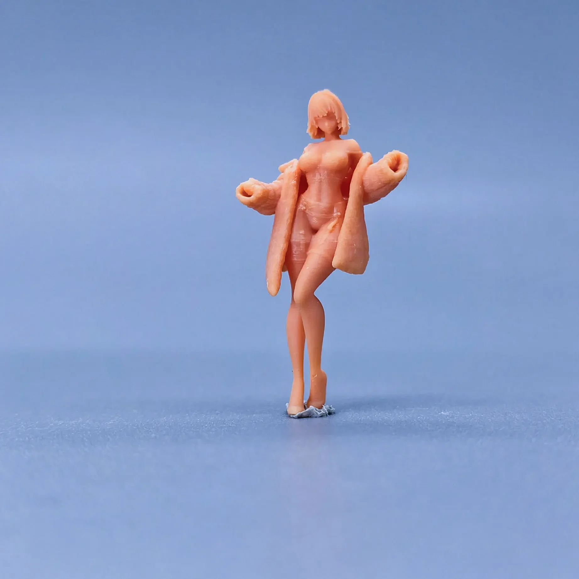 1/64 1/43 Figuren Maßstab Modell Harz Schnee bläst kurze Haare ungefärbte Miniaturen Diorama handbemalt S244