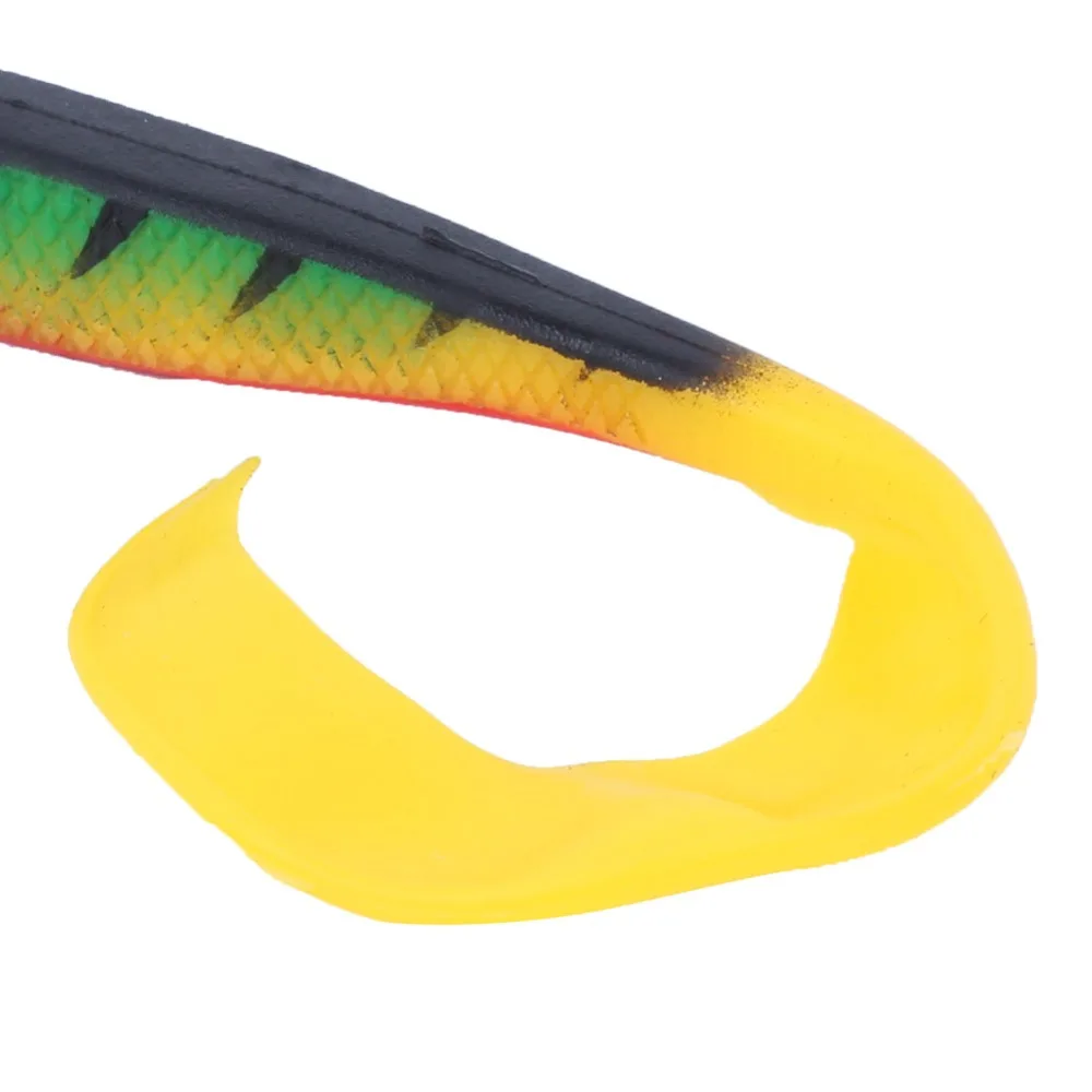 8 PCS Portable PVC Soft Fishing Lure 12cm 6.5g Soft Simulation Lure Bait Flexible Tail Long Tail Bait Freshwater Fishing