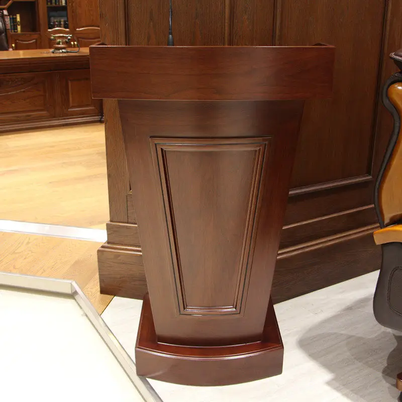 High-end Walnut Reception Desks Chairman's Speech Stylish Modern Reception Desks Concise Office Furniture Военное ДелоZY40JDT
