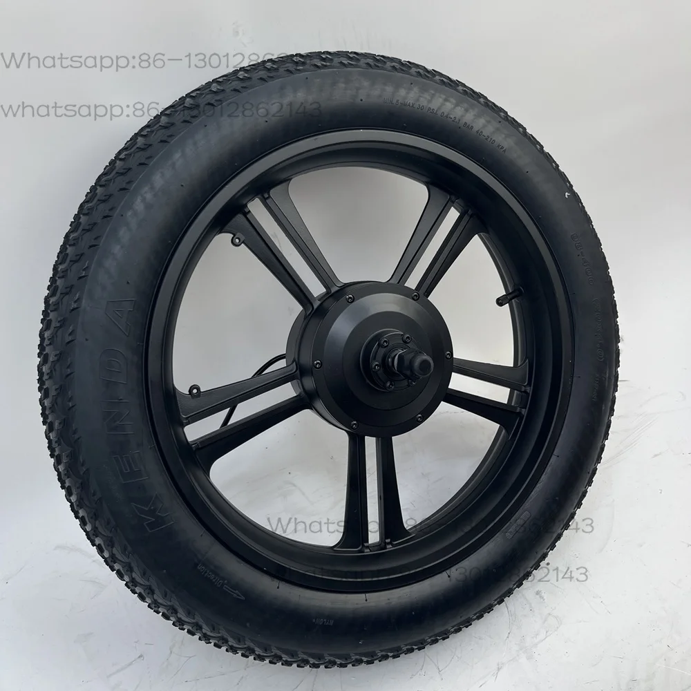 20inch 36/48V 500W Brushless Gear Hub Motor Integrated Wheel for Fat Bike Snow Bike 170mm Dropout  with 20x4.0 Tire