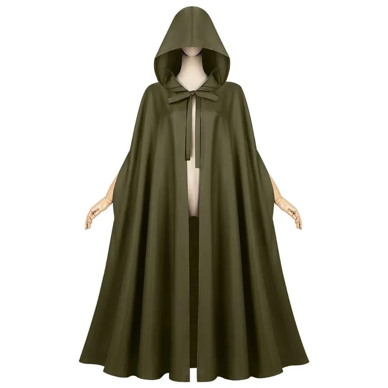 

COSda@Anime Halloween Horror Characters Cosplay Costumes Adult Unisex Hooded Cape Velvet Cloak Medieval Hobbit Halloween Costum