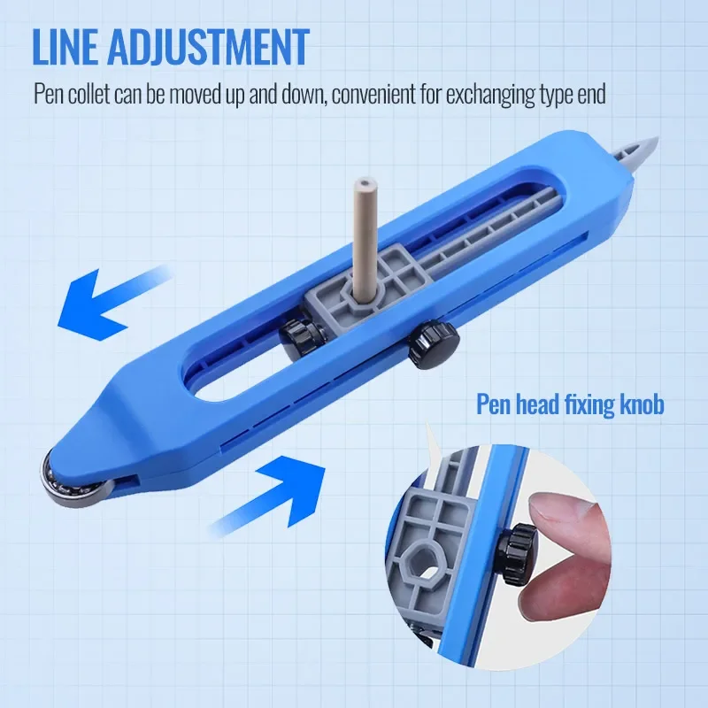 

Adjustable Contour Gauge With Lock Precise Profile Scribing Ruler Woodworking Scribe Gauge Line Maker Measuring Tool Escribir