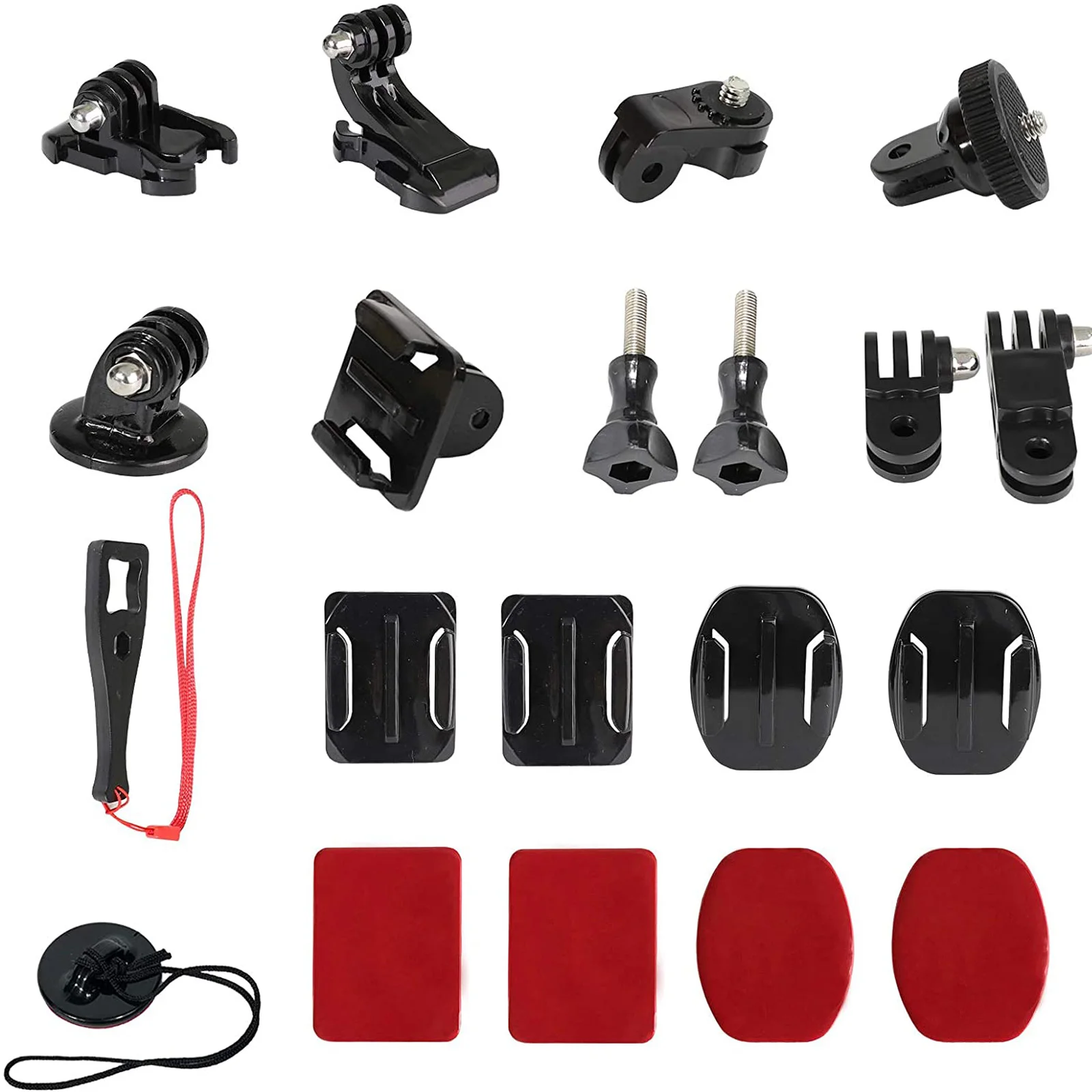 Adesivo Tripé Adaptador Kit de Montagem, Capacete Base, GoPro, Insta360, DJI, AKASO, SJCAM