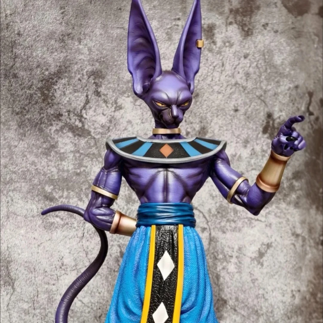

Dragon Ball Full-Painted Beerus God of Destruction Ornament Garage Kit Cartoon Model Ideal Birthday Gift Collectible Toy Figure