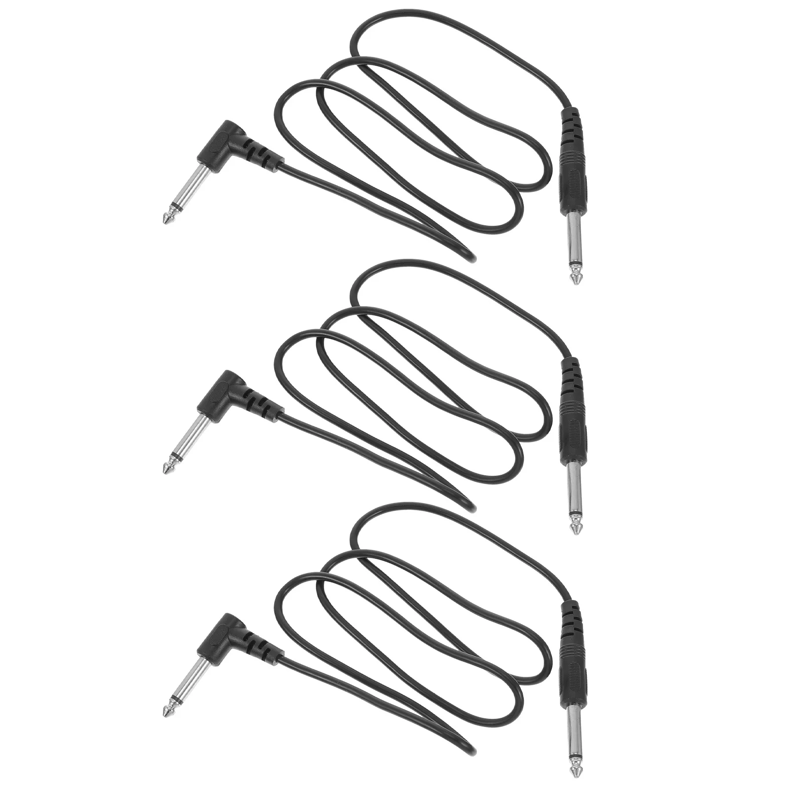 

3pcs Guitar Cable 6.35Mm Connect Cable For Speaker Instrument Adapter Electric Guitar Audio Wire Cord Stage Audio Equipment