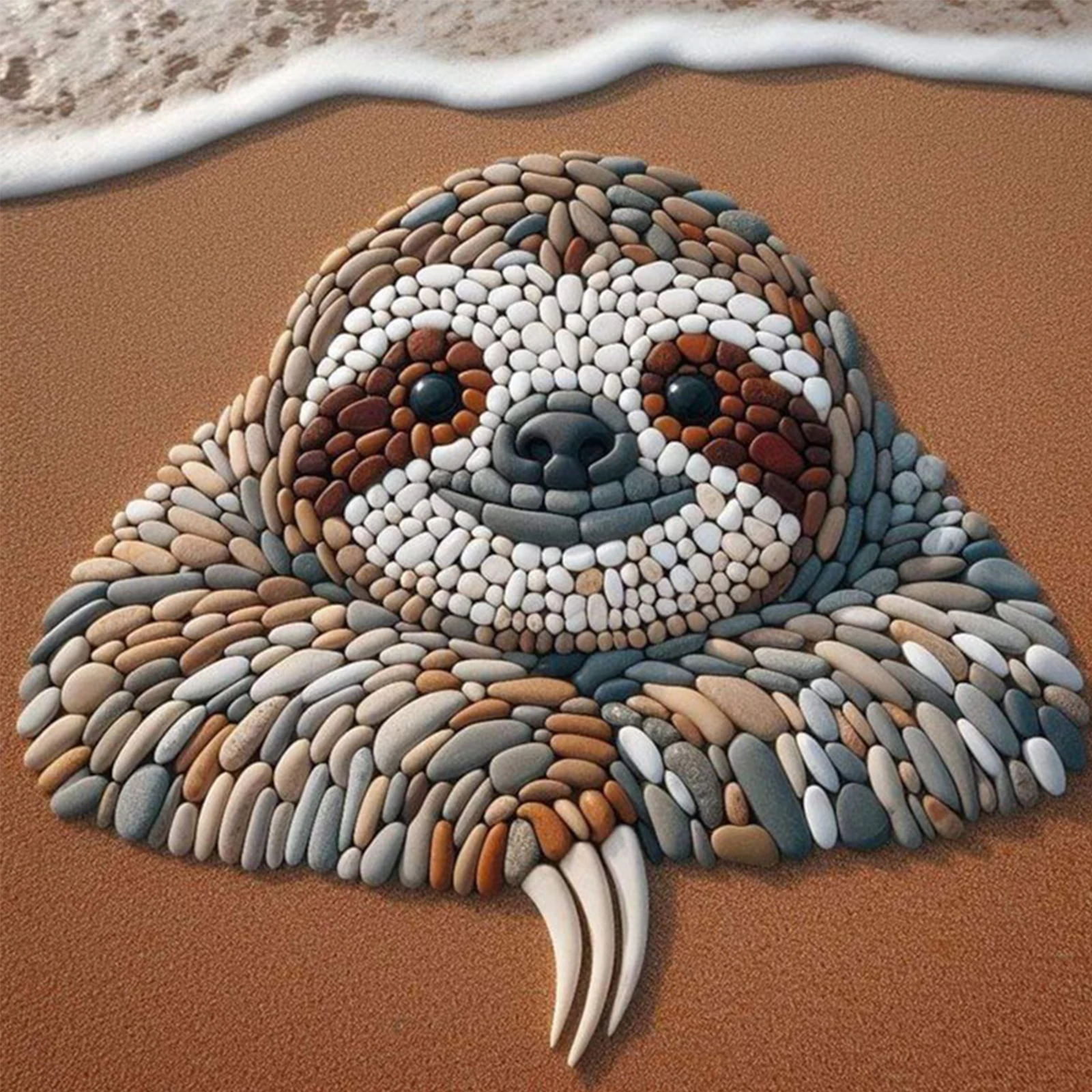Home Decor Diy Ideas - Stone Art Sloth Full DIY 5D