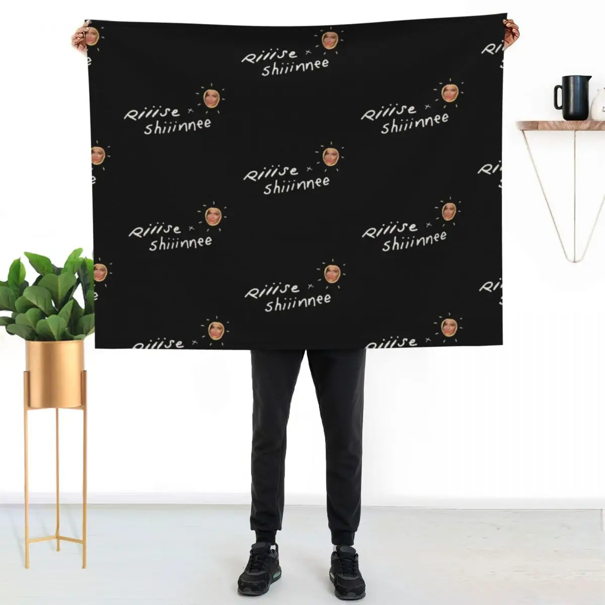 

riiise and shiiinnee Throw Blanket Cozy Microfiber Throw Blanket for Home Bedroom