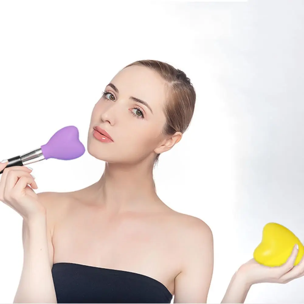 Regali Copertine per pennelli per trucco a forma di cuore antipolvere Porta pennelli per trucco Tappo protettivo per pennelli per trucco Custodia per pennelli per ombretto