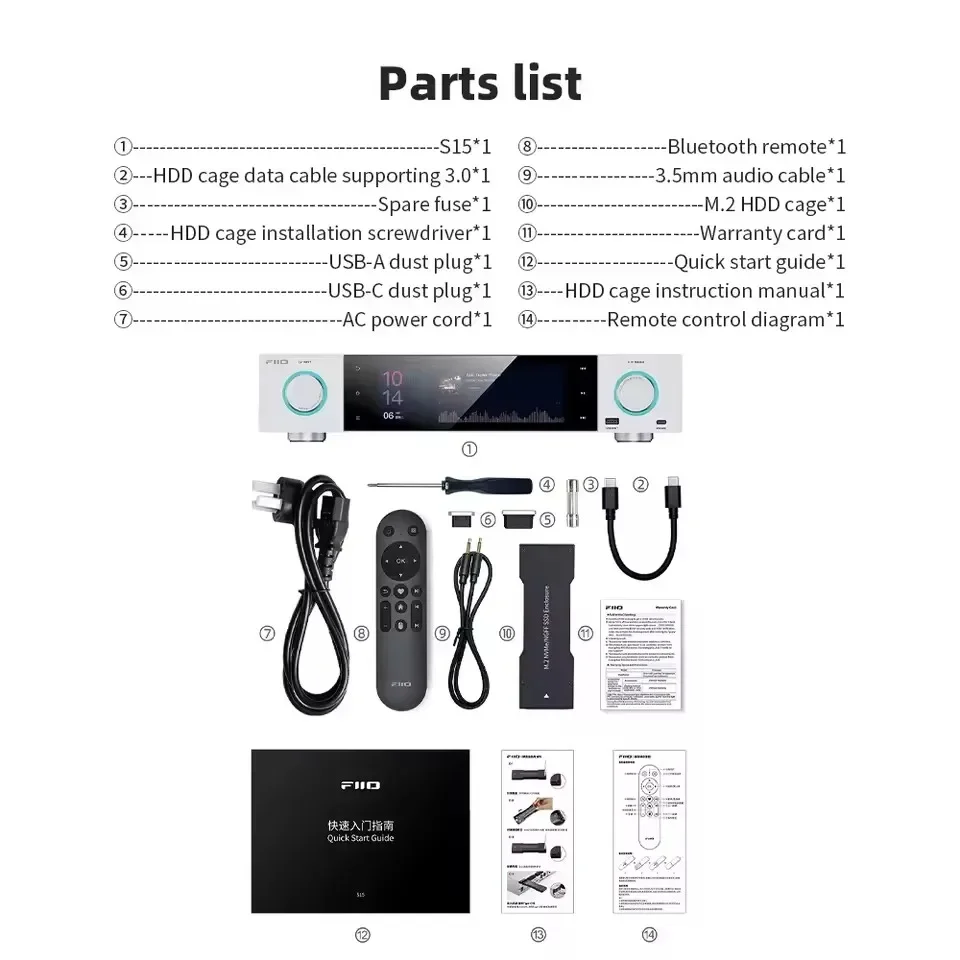 F i i O S15 Desktop Hi-Res Audio Streamer DAC AMP All-in-one HIFI Solution AK4191 AK4499EX DAC chips Android 12 Snapdragon 660 - Image 4