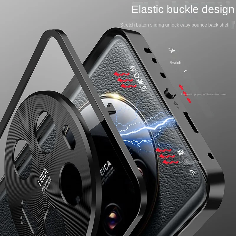 Metal Bumper with Clear Back Tempered Glass Case For Xiaomi Mi 13 Ultra 13Ultra Xiaomi13Ultra with Metal Camera Lens Protector