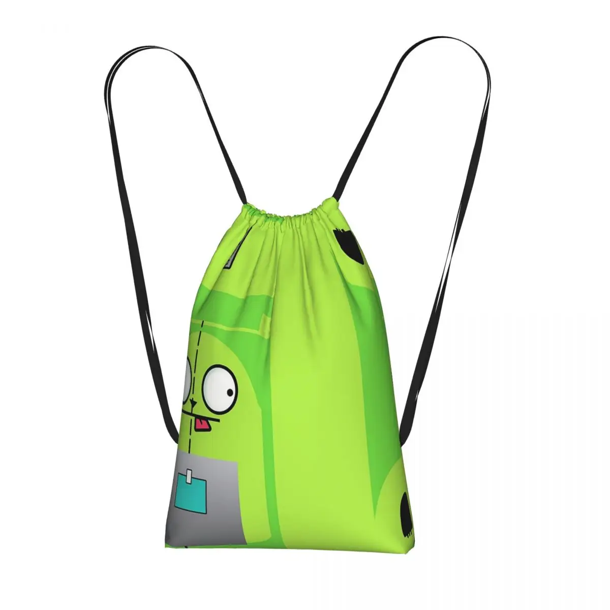 Invader Zim Drawstring Backpack Sports Gym Bag Lightweight Foldable Storage Drawstring Bag for Men Women