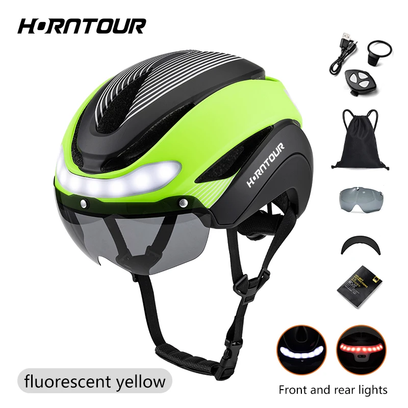 Horntour Fahrradhelm Ride LED Lichter Racing Rennrad Helm Männer und Frauen Outdoor Sports Pro Radfahren Bicicleta Sicherheitskappe ﻿ – Detail 21
