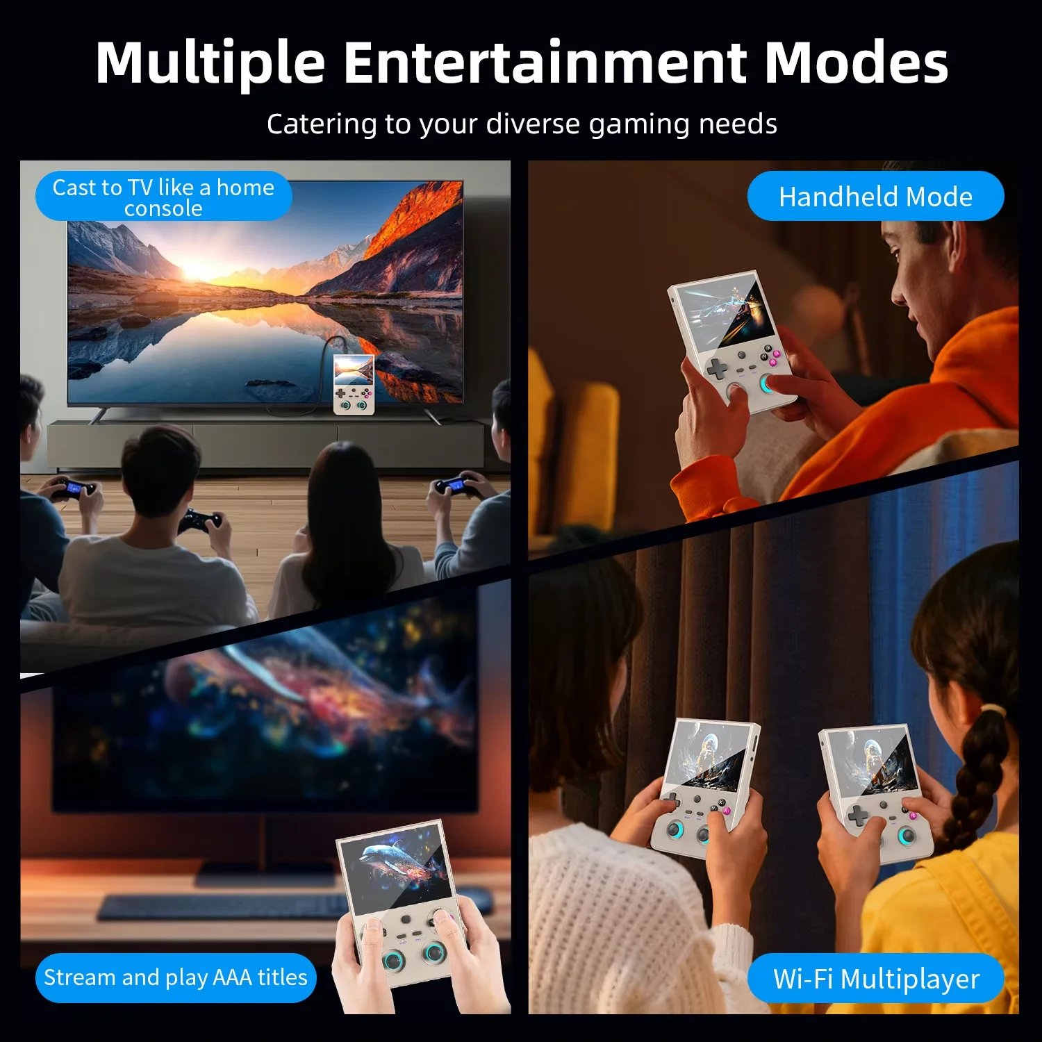 ANBERNIC RG406H Retro Handheld Game RG 406H Video Player Console  4 Inch Screen Android 13 Bluetooth WIFI 8G+128G PSP PS2 Gift